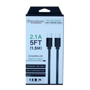 Type C to Type C Fast Charging Cable 2.1A 5FT